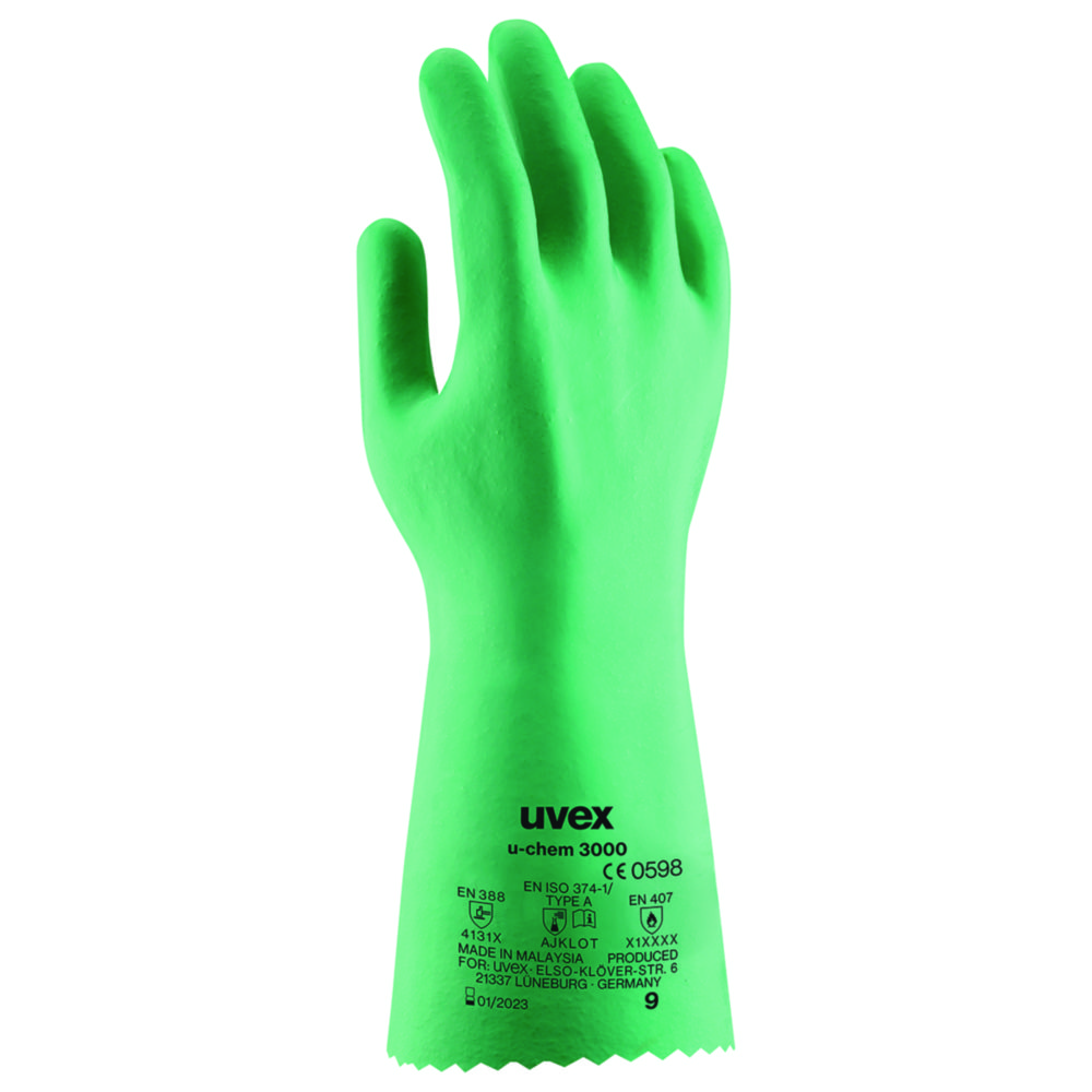 Chemikalienschutzhandschuh uvex u-chem 3000, NBR