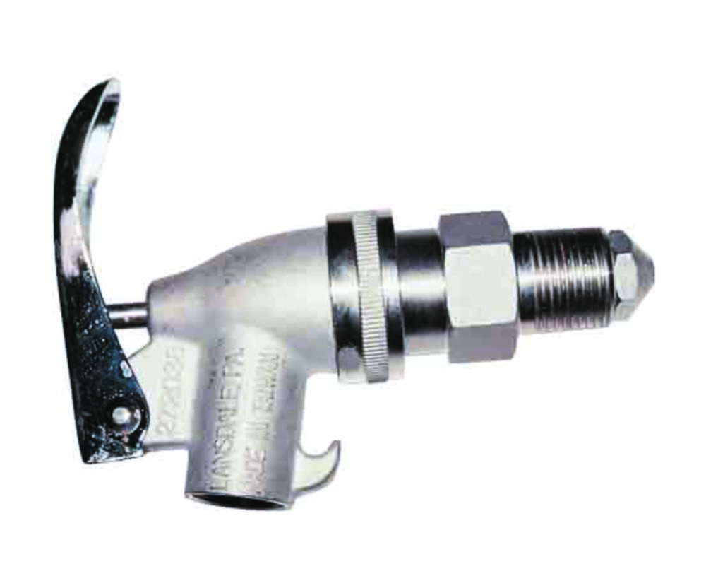 Edelstahl-Zapfhahn 3/4" inkl. selbstschließender Flammsperre & PTFE-Dichtung