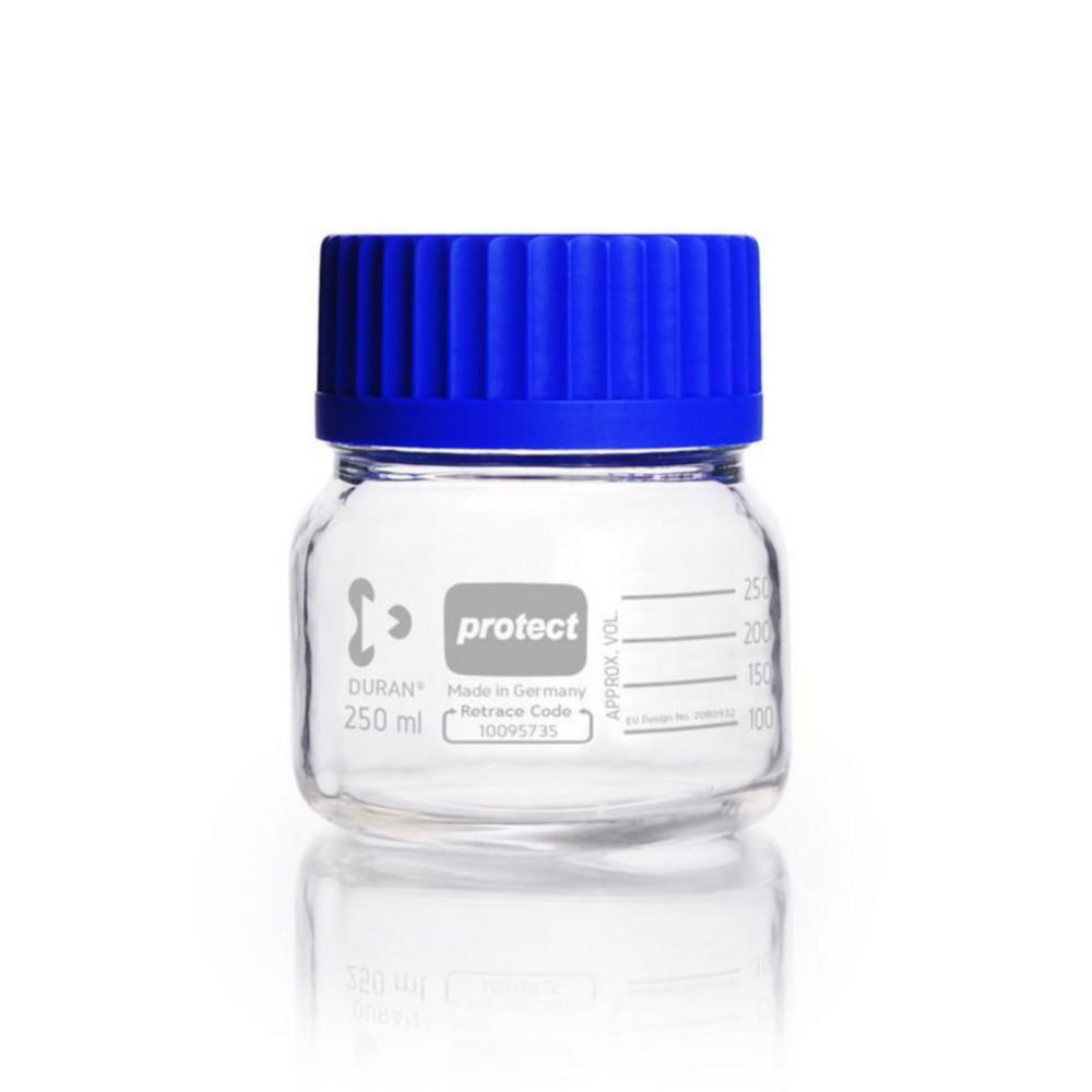 Weithalslaborflaschen, GLS 80® protect, DURAN®, mit Schraubverschluss | Nennvolumen: 500 ml, Ø: 101 mm