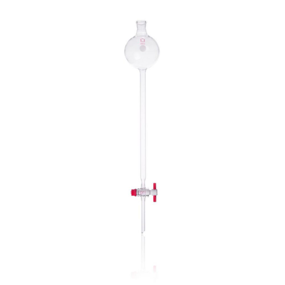 Chromatographie-Säule ChromaFlex mit Behälter und Absperrhahn, Kl.A 200ml, Gesamtlänge: 450mm, Säule 250x11mm