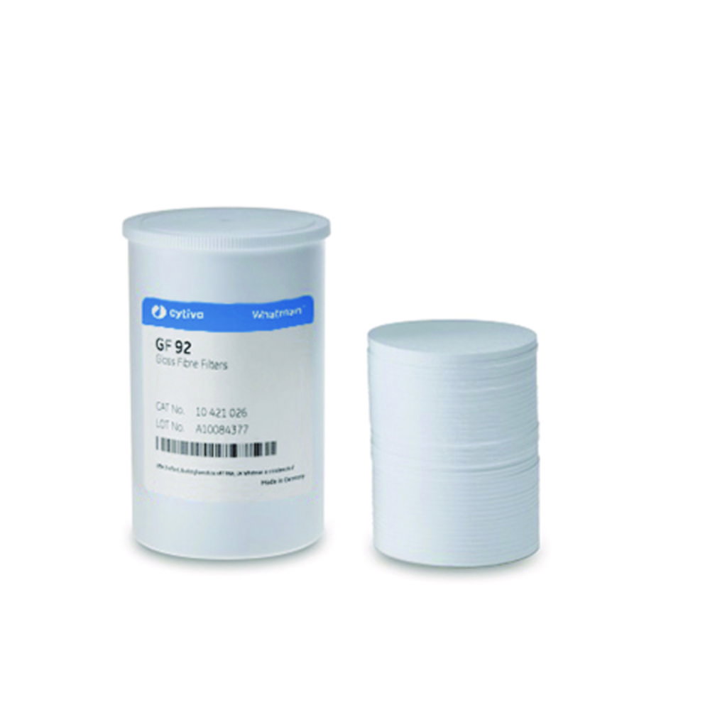 Glasfaservorfilter mit Binder, Sorte GF 92