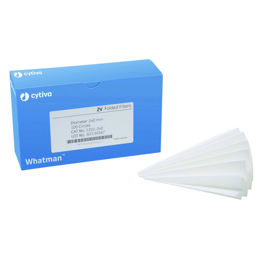 Filtrierpapiere Typ 2 V, qualitativ, Faltenfilter