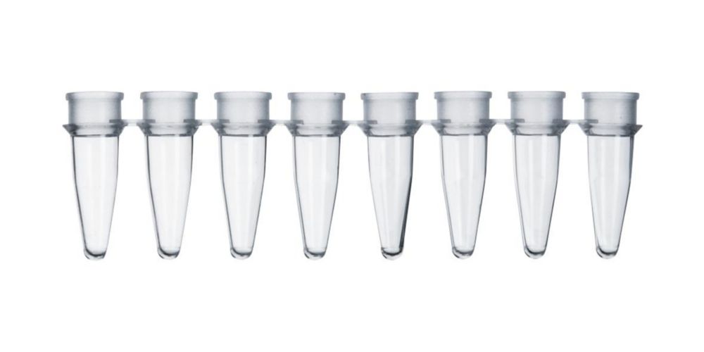 LLG-PCR-Tubes, 8er Strips mit separatem Deckelstreifen, PP | Nennvolumen: 0.2 ml