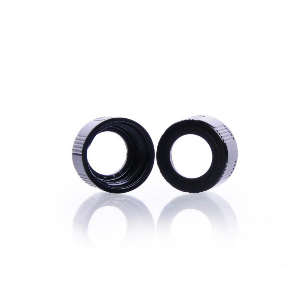 Verschlüsse, Phenolisch, 18-400 schwarz, ohne Septum, oben offen, VE=144