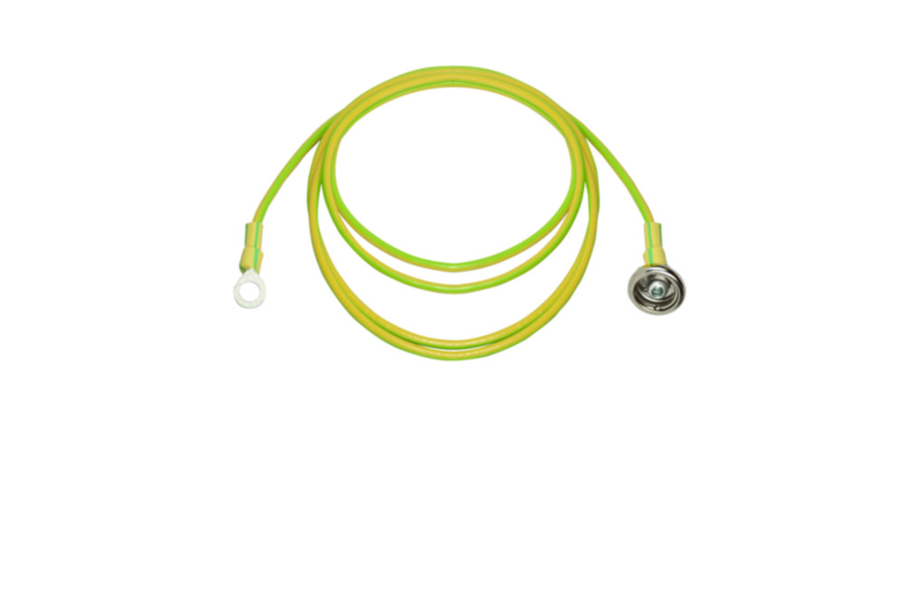 Erdungskabel L 1,5m inkl. 1 x Druckknopf und 1 x Anschlussring Ø 5mm