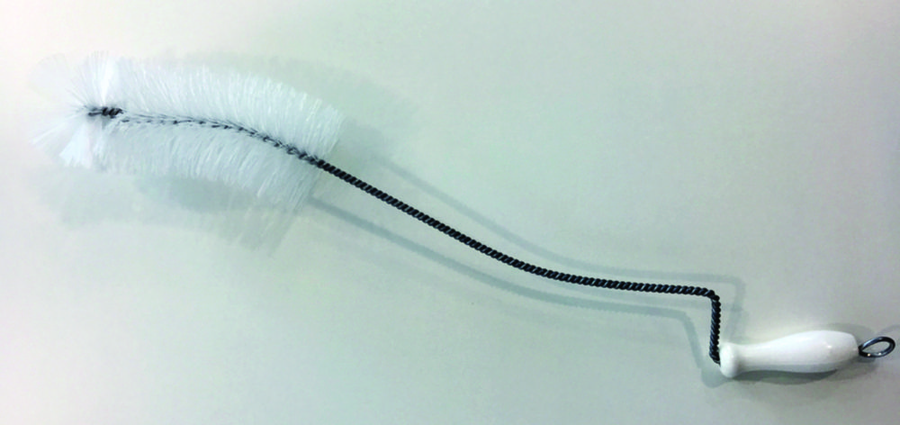 Flaschenbürsten, vorne umgebogen mit Handkurbel