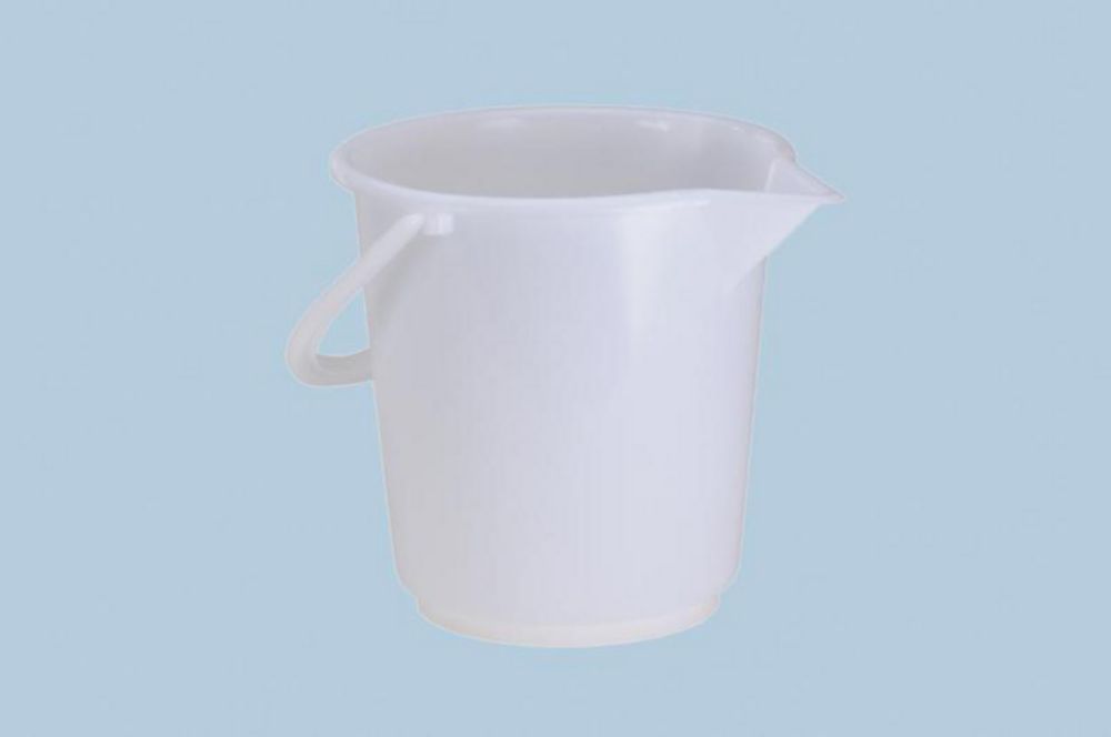 Industrie-Eimer 17 L, natur rund, mit Ausguss, HD-PE