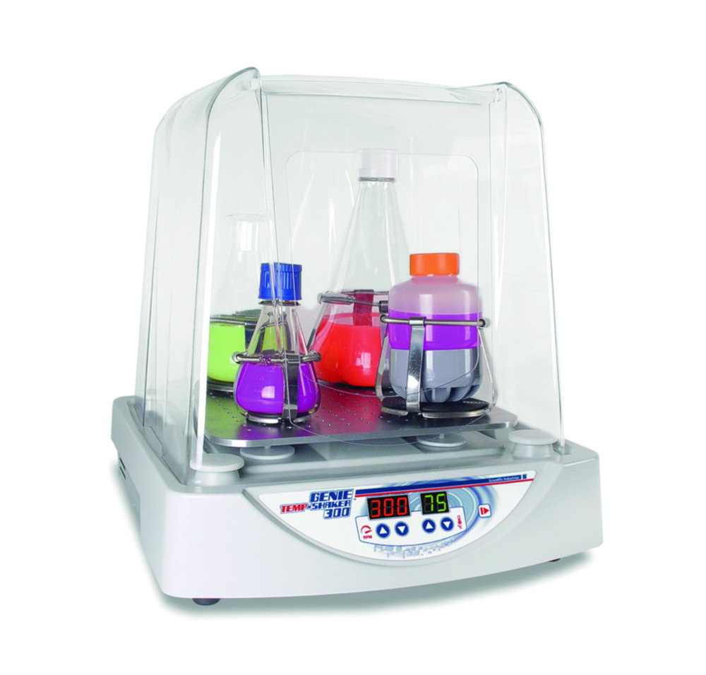 Schüttelinkubator Genie Temp-Shaker 300, mit Kolbenhalterung | Typ: Genie Temp-Shaker 300, Temperatur: 28 ... 75 °C