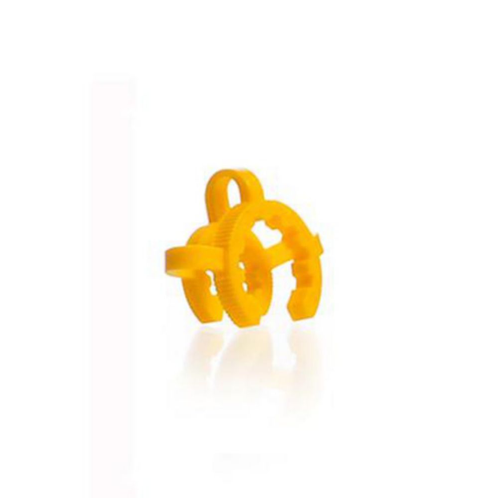KECK-Klemme, NS 14,5, gelb POM, für Kegelschliffe