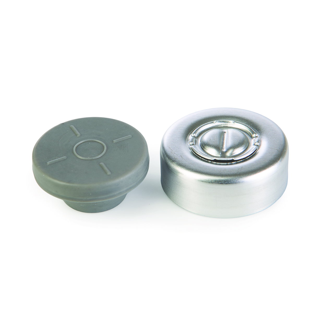 LLG-Bördelkappen ND20, Mittelabrisskappen, Aluminium, unmontiert