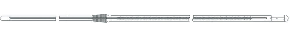 Präzisions-Schliffthermometer, Einschlussform, eichfähig