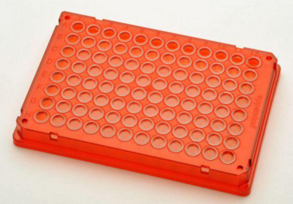 twin.tec PCR Plate 96, skirted (Wells farblos) rot, 300 Stück