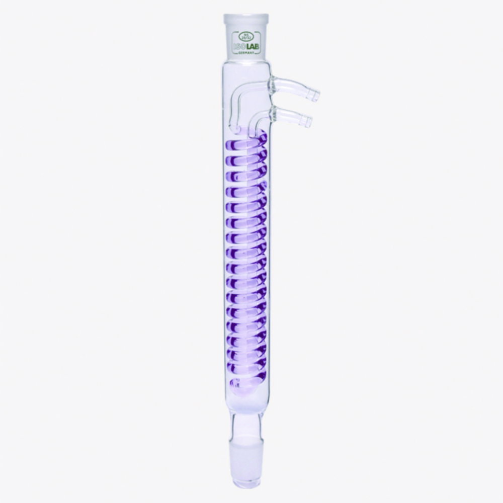 Kühler nach Dimroth, Borosilikatglas 3.3, Glasolive