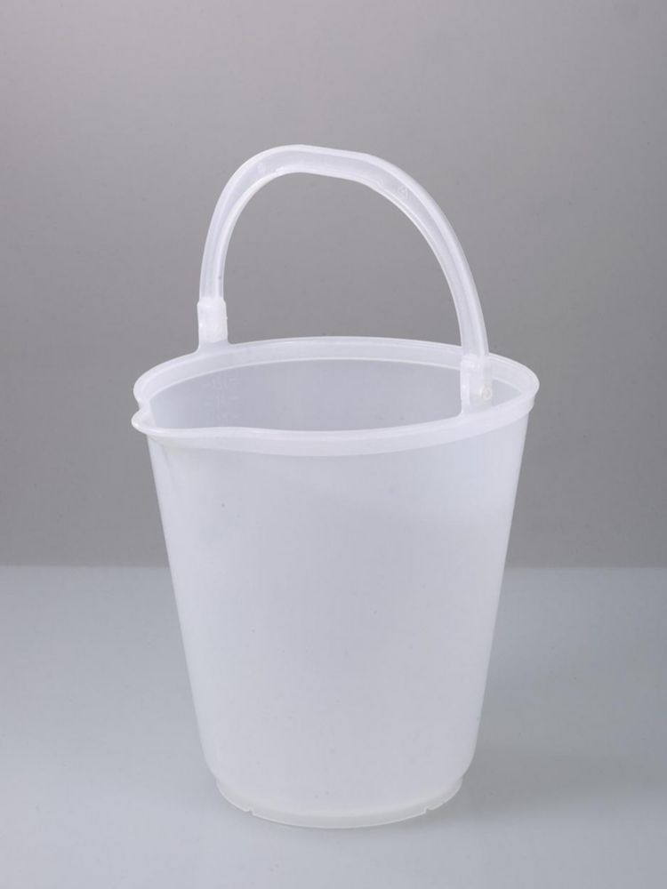 Eimer 15 Ltr., PP transparent, mit Ausguss und Skala