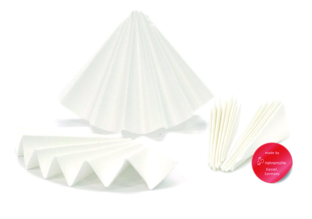 Filtrierpapiere 2095, stickstoffarm, Faltenfilter