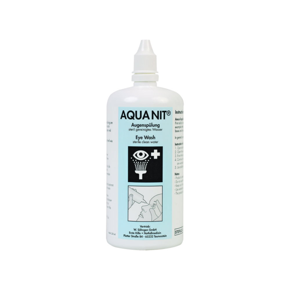 Ersatzflasche für Augenspülbox Aqua NIT®, Sterilwasser | Typ: Aqua NIT®, Nennvolumen: 250 ml