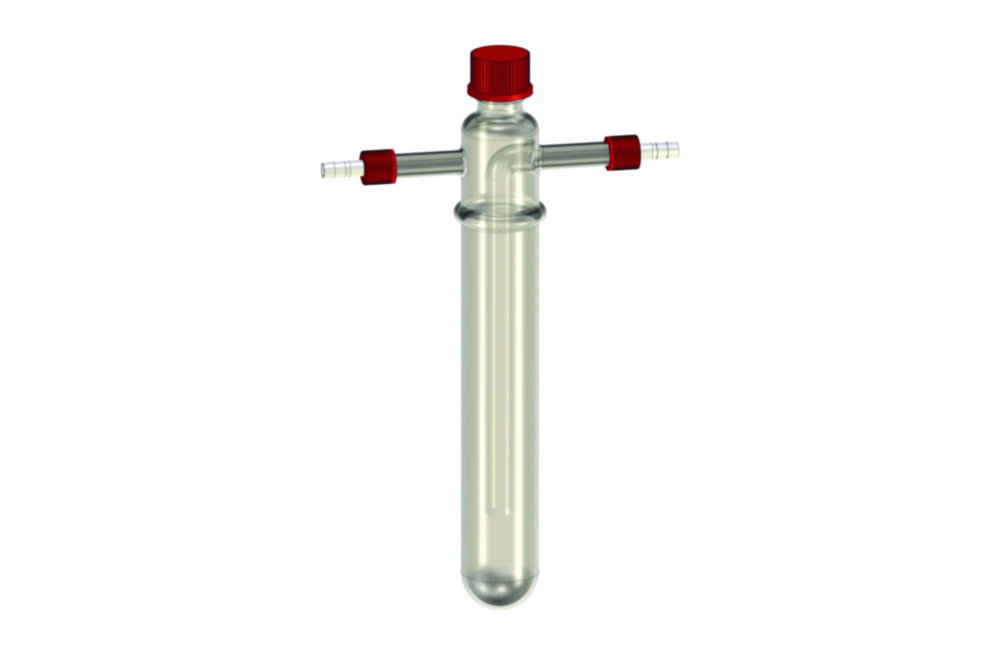 Ersatzkühlfallen für Kühlfallen mit Dewargefäß, Borosilikatglas 3.3, einteilig, lange Ausführung mit Ausgussöffnung