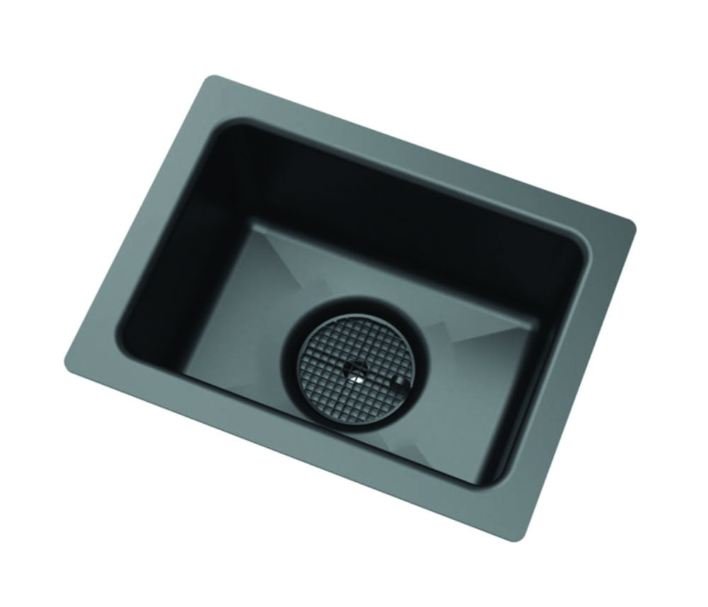 Trichterbecken mit Abfluss, HDPE, elektrisch ableitfähig