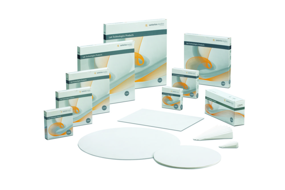 Filtrierpapiere Sorte 1291, qualitativ, Faltenfilter