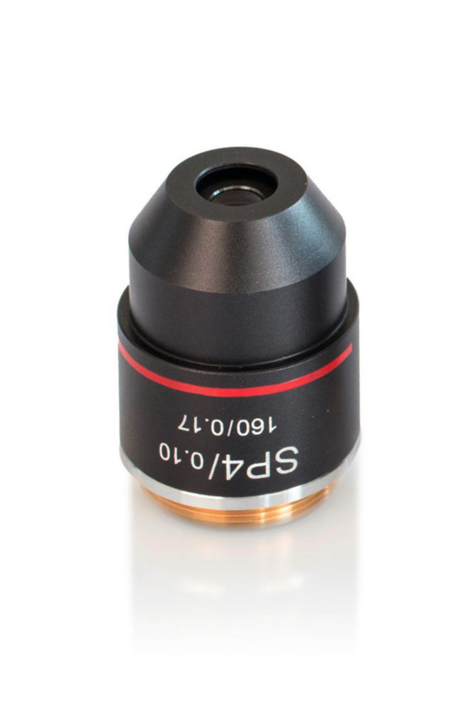 Achromatisches Objektiv E-Plan 4 x /0,1 W.D. (14,5 mm), Anti-Fungus