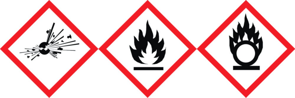 LLG-GHS Etiketten, selbstklebend, Rolle in Spenderbox