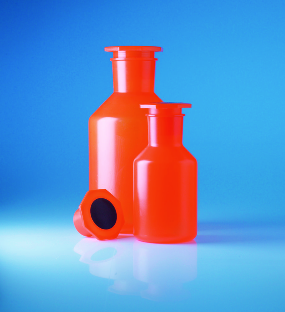 Steilbrust-Weithalsstandflaschen, opak, PP