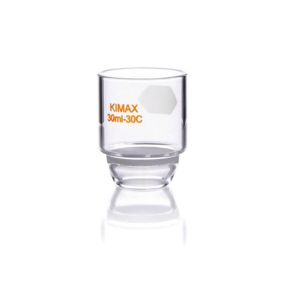 Low Form Glass Gooch Filtertiegel mit 30 mm KIMFLOW® Grobporosität Fritted Disc 30ml