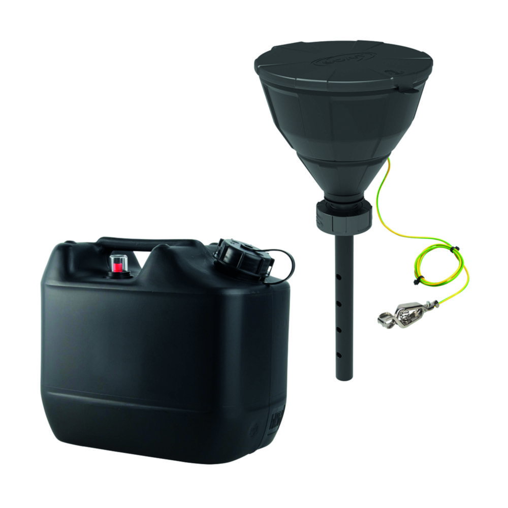 Entsorgungseinheit mit Sicherheitstrichter, V2.0, HDPE, elektrisch ableitfähig