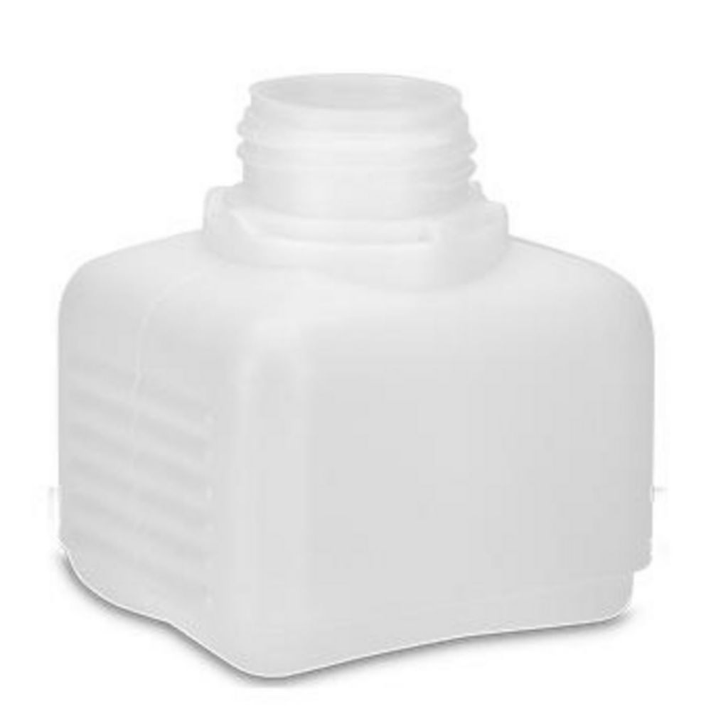HDPE-Vierkantflaschen 250 ml natur, geriffelt, 23g, Gewinde OV40 VE=396