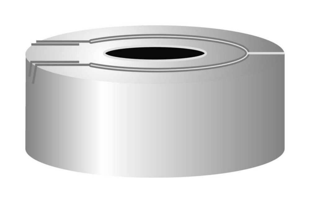 Überdruck-Sicherheitskappe N 20 Aluminium, silber, mit Loch, VE=100