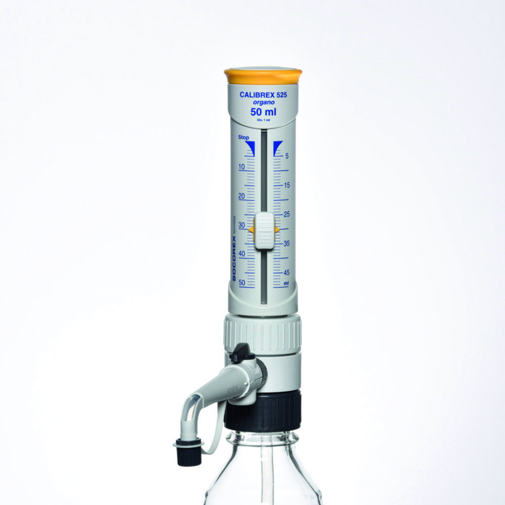Flaschenaufsatz-Dispenser Calibrex™ organo 525, mit Fluidkontroll-System