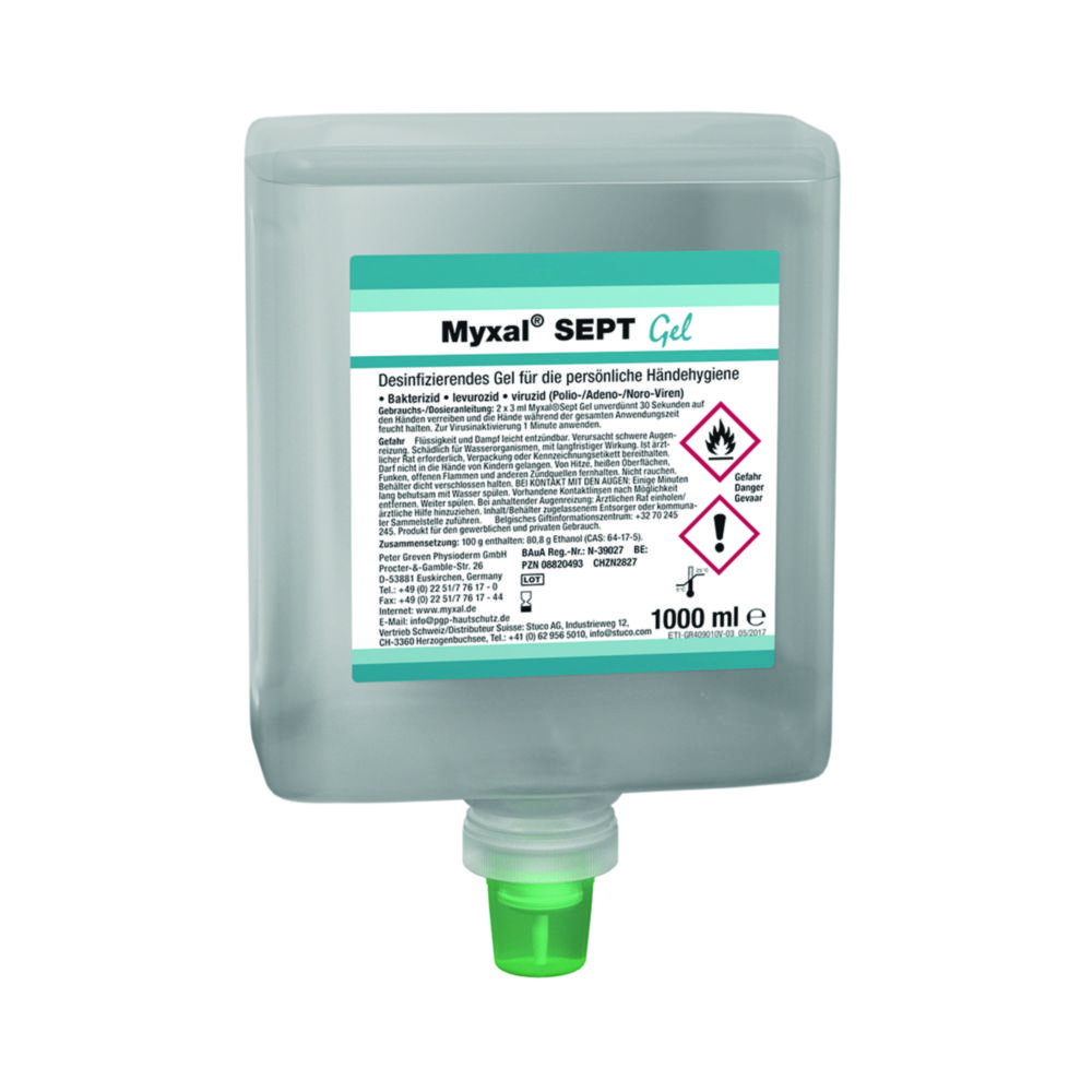 Handdesinfektion Physioderm® Myxal® SEPT Gel, Neptuneflasche