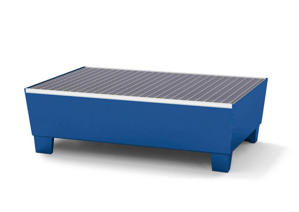 Auffangwanne Stahl lackiert RAL 5010, Staplerschuhe Giro, 1240x815x350mm