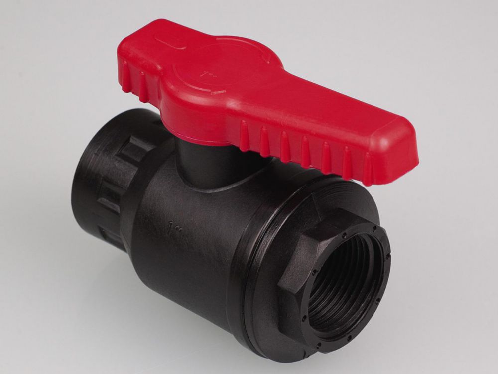 Kugelhahn, PP, 1" mit beidseitigem Gewindeanschluß