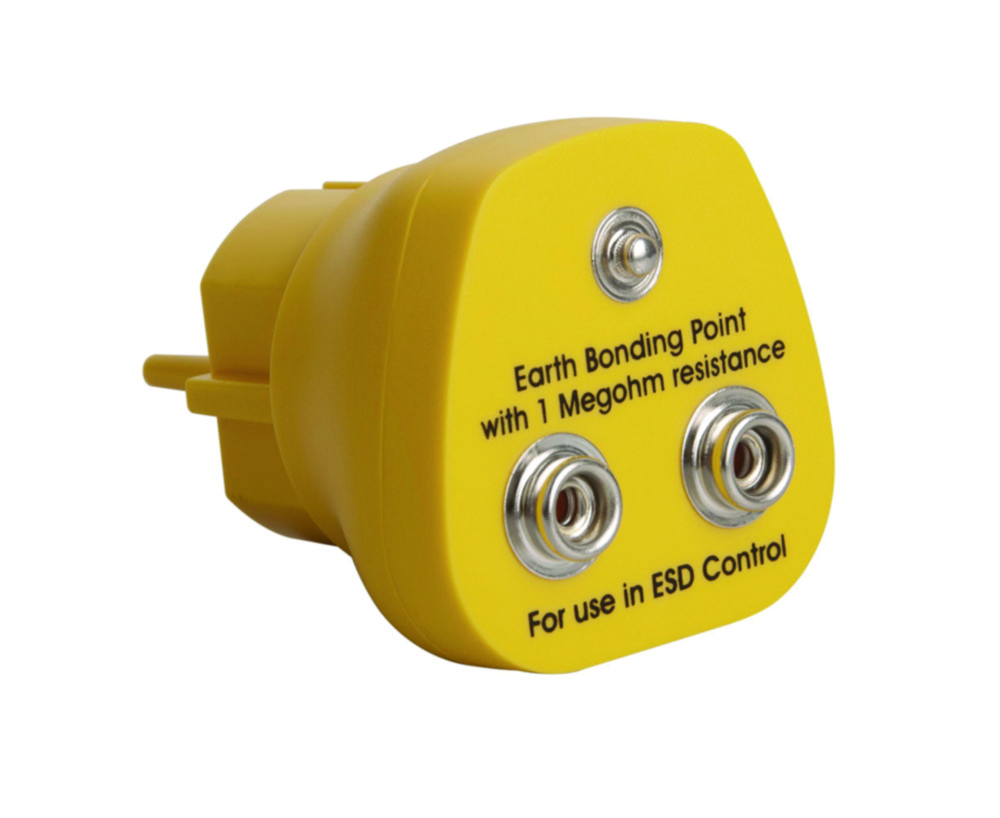 Erdungsstecker zum Anschluss an Haustechnik mit 2 Druckknopfverschlüssen