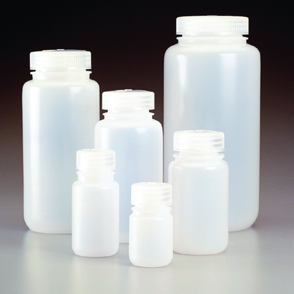 Weithalsflaschen Nalgene™ Economy, HDPE, mit Schraubverschluss PP