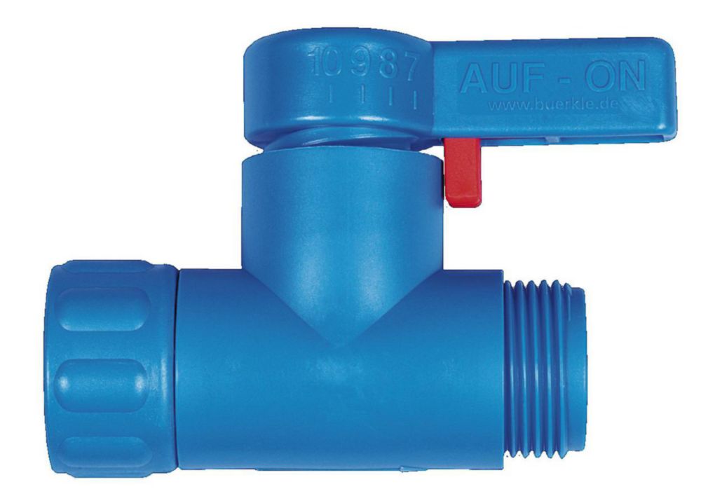 Durchlaufhahn StopCock Überwurfmutter 3/4" Außengewinde 3/4"