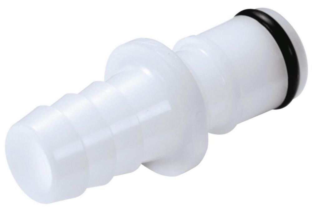 CPC Schlauchnippel Schlauch/Gewinde 9,5, NW 6,4, Länge 36 mm Vollkunststoff Delrin ohne Ventil, Mutterteil