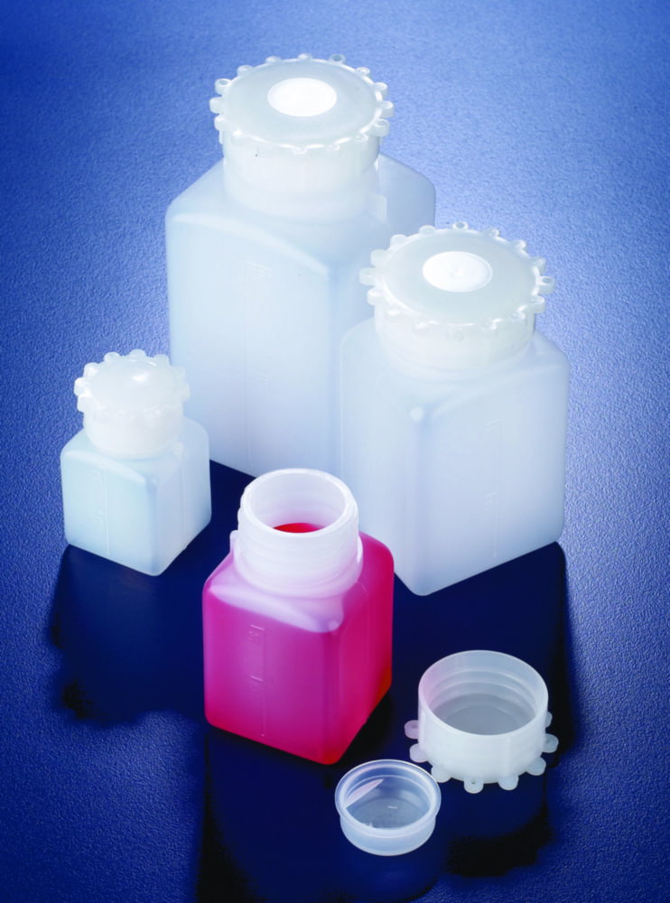 Vierkantflaschen mit Schraubverschluss, HDPE