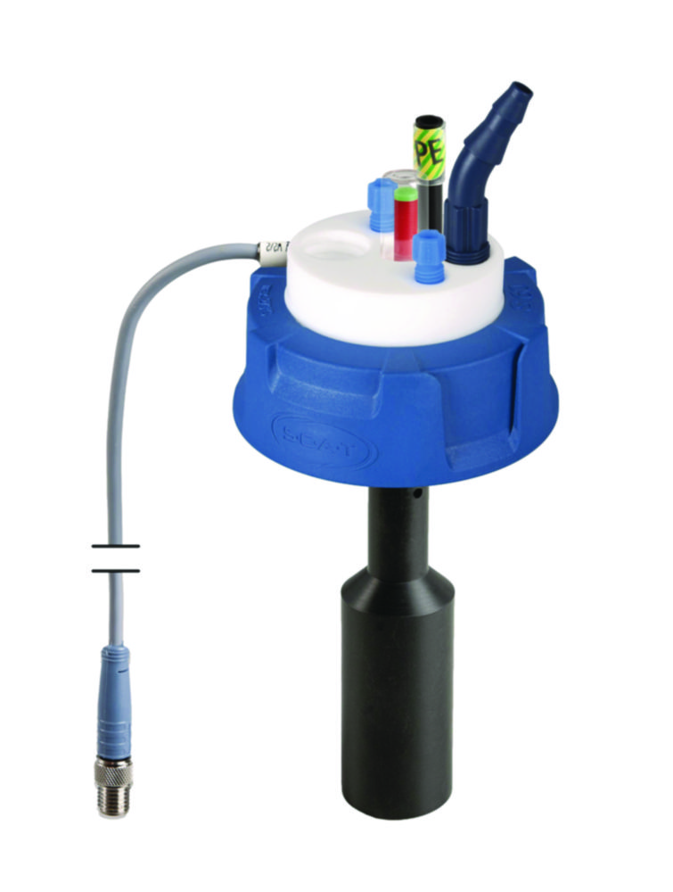 SafetyWasteCap, V2.0, S60/61 elektronische Füllstandskontrolle, 3x2.3/3.2mm OD, 1x 5,0-11,5mm ID