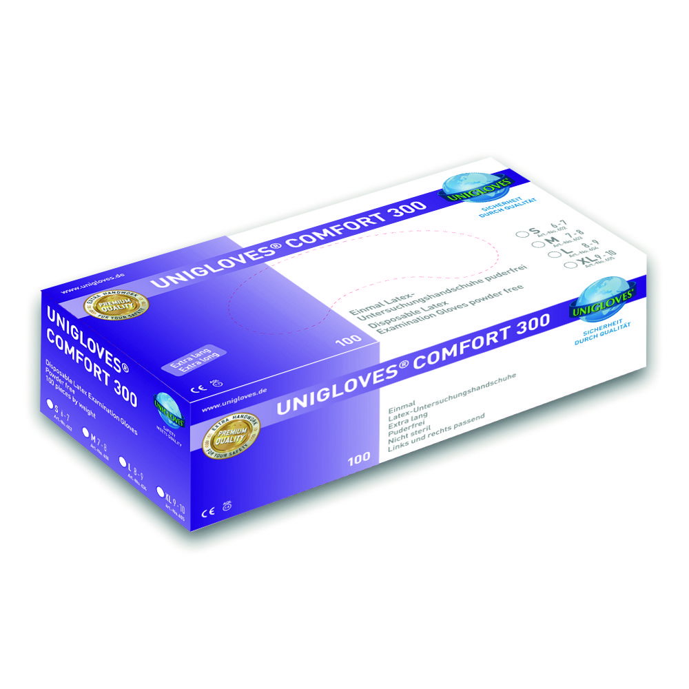 Einmalhandschuhe COMFORT 300, Latex, puderfrei