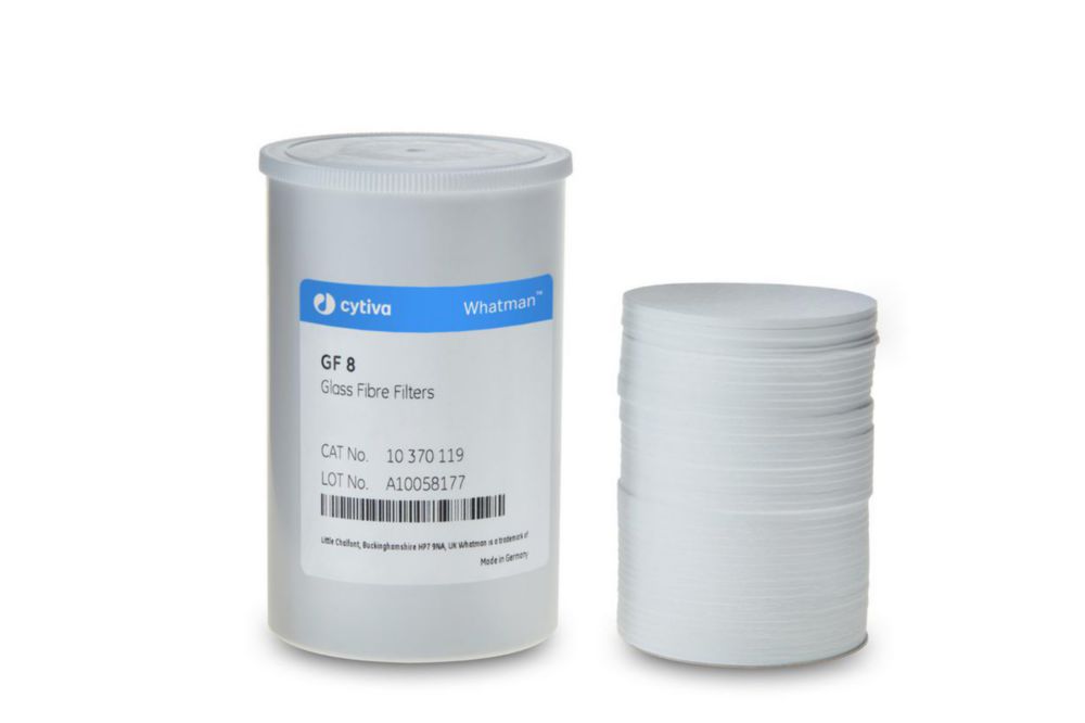 GF-Rundfilter GF 8, 47 mm 75 g/m², Abscheidegrad 99% VE=200