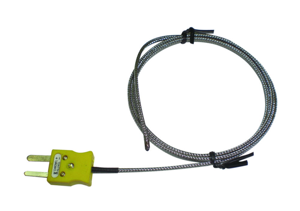 Thermopaar, Thermoelement Typ K, mit Stahlgeflechtleitung