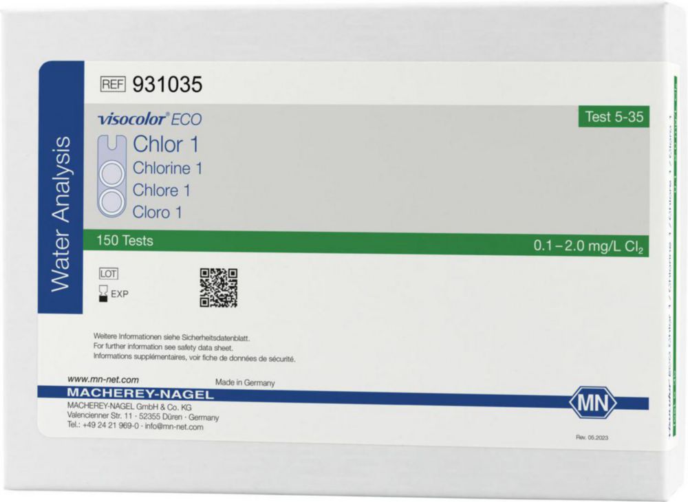 VISOCOLOR® ECO Testbesteck Chlor 1, frei und gesamt