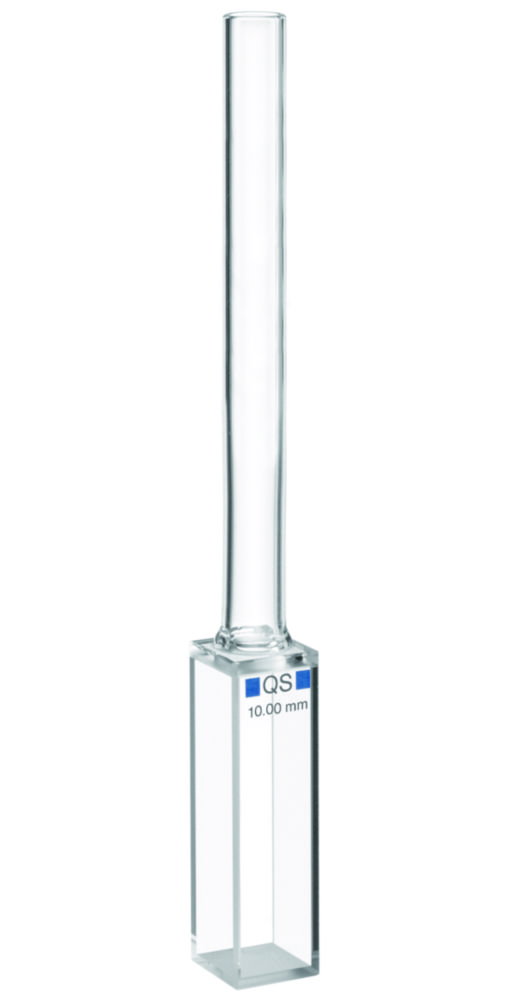 Küvetten für Fluoreszenzmessungen UV-Bereich, mit Stutzen