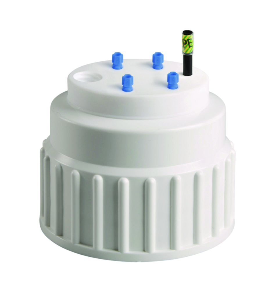 SafetyWasteCap 83B (für Nalgene-Flaschen) 4 x 3,2/2,3mm AD, mit Erdungsanschluss