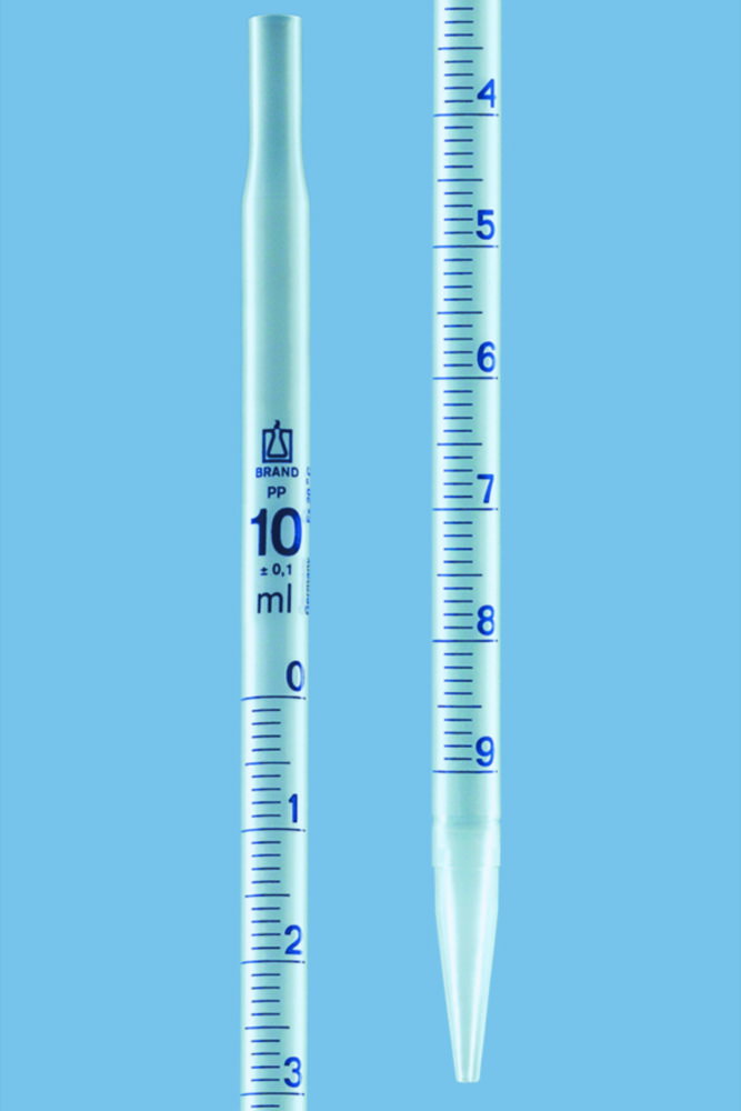 Messpipetten, PP, blau graduiert | Nennvolumen: 5 ml, Teilung: 0.1 ml, Toleranz: ±0.05 ml