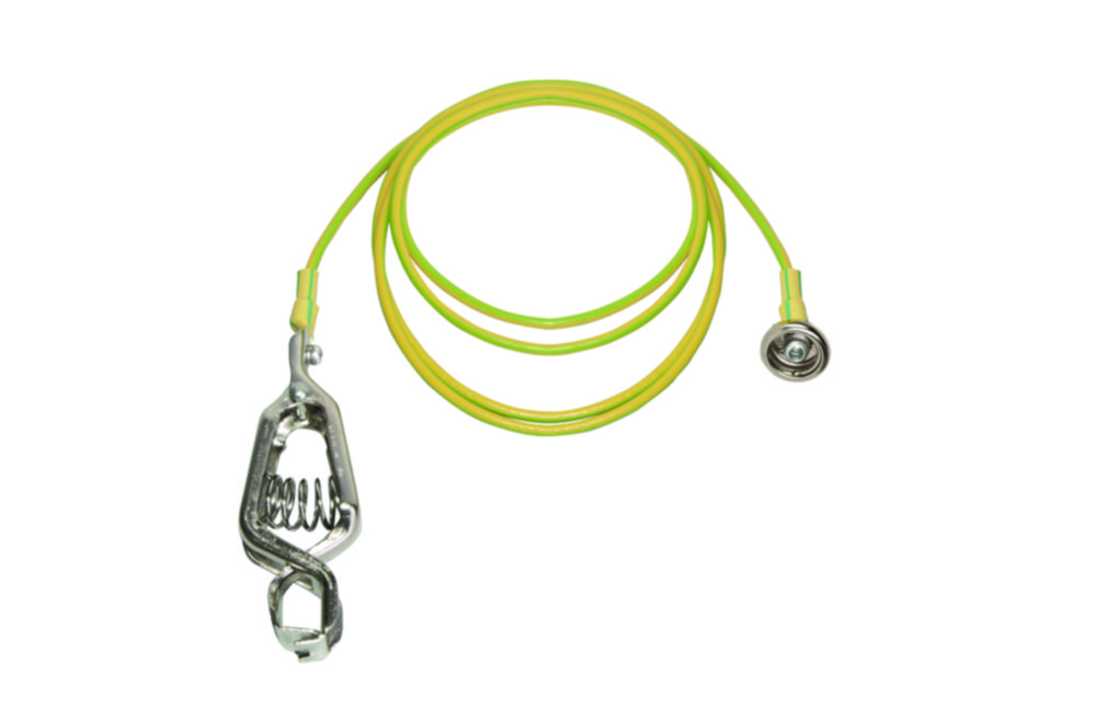 Erdungskabel, 1x Klemme, 1x Knopfstecker, L = 1,5 m