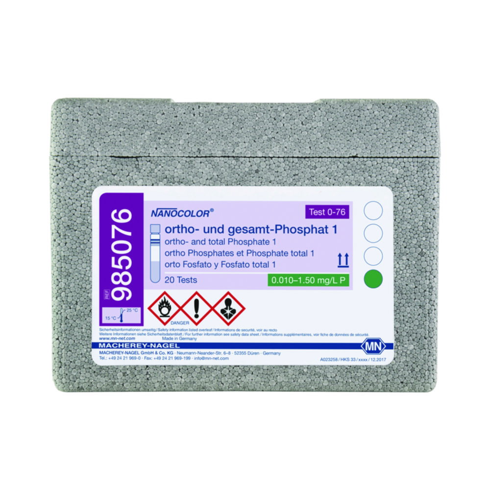 Rundküvettentests NANOCOLOR® ortho- und gesamt-Phosphat
