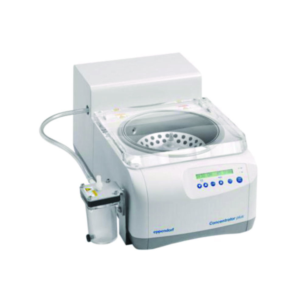 Vakuumkonzentrator, Concentrator plus™, mit integrierter Membran-Vakuumpumpe und Port für externe Geräte